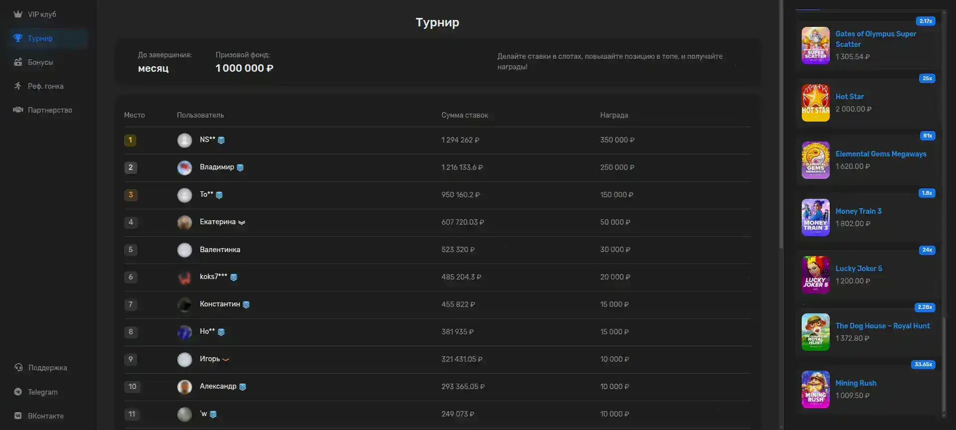 Бонусные поощрения игроков Kash казино, слоты